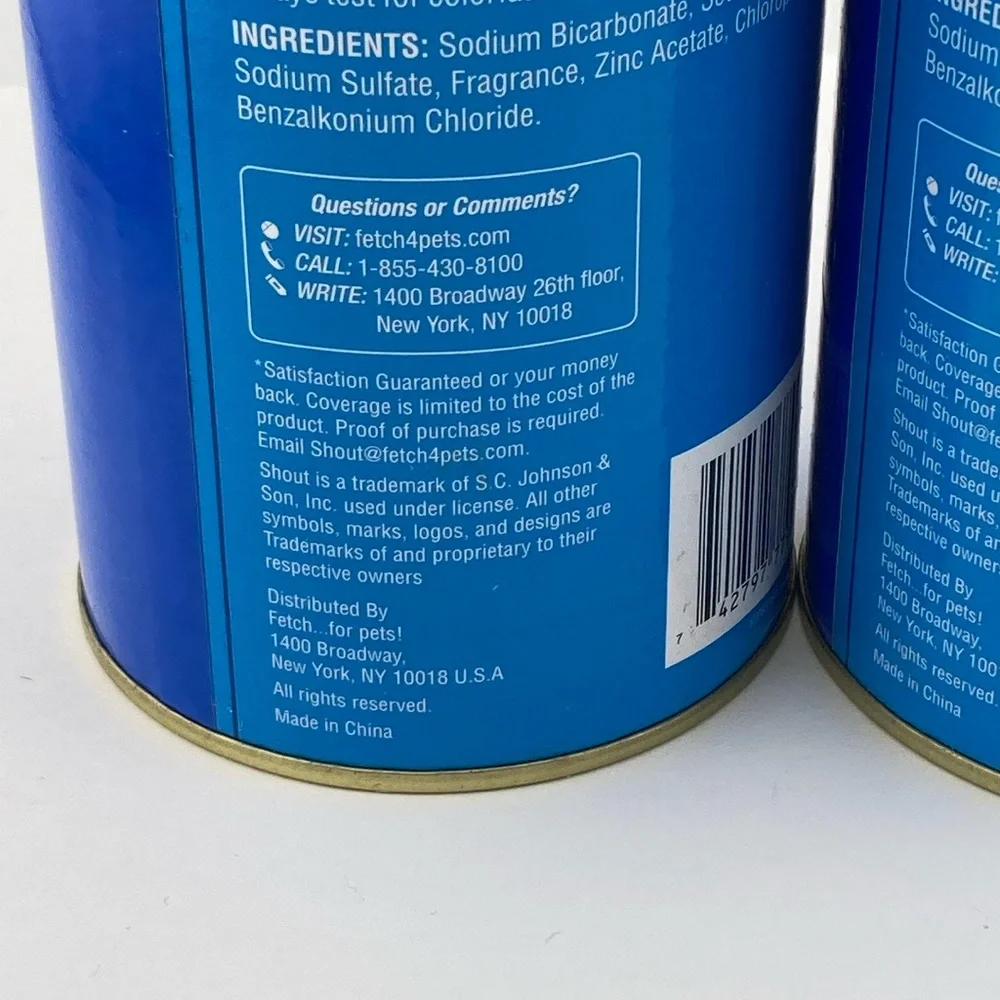 2) Shout Cats Oxy Odor Eliminating Carpet Powder Fresh Scent 18oz